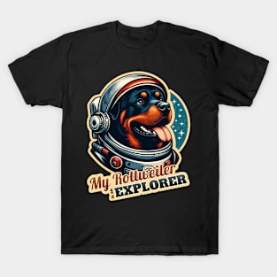 Astronaut Rottweiler T-Shirt